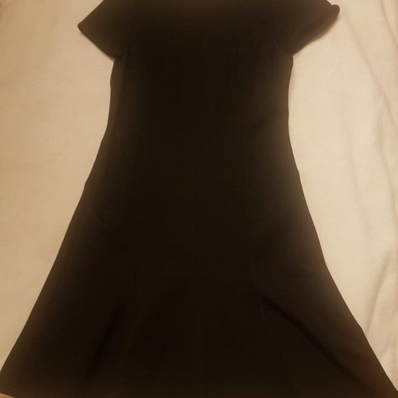 Ann Taylor Black short dress with sheer shoulders - Picture 8 of 9